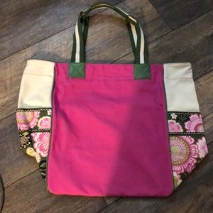 Vera Bradley large colorblock tote/Olivia Pink pattern